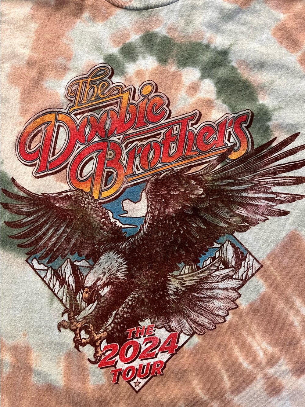The Doobie Brothers 2024 Tour Tie-Dye Tee - Eagle Graphic
